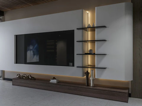 TV wall 2 3D Model