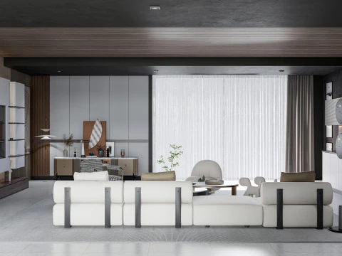 TV wall 2 3D Model