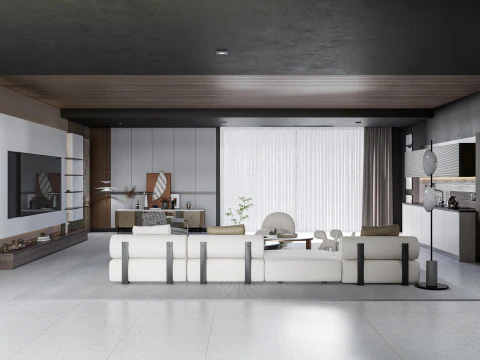 TV wall 2 3D Model