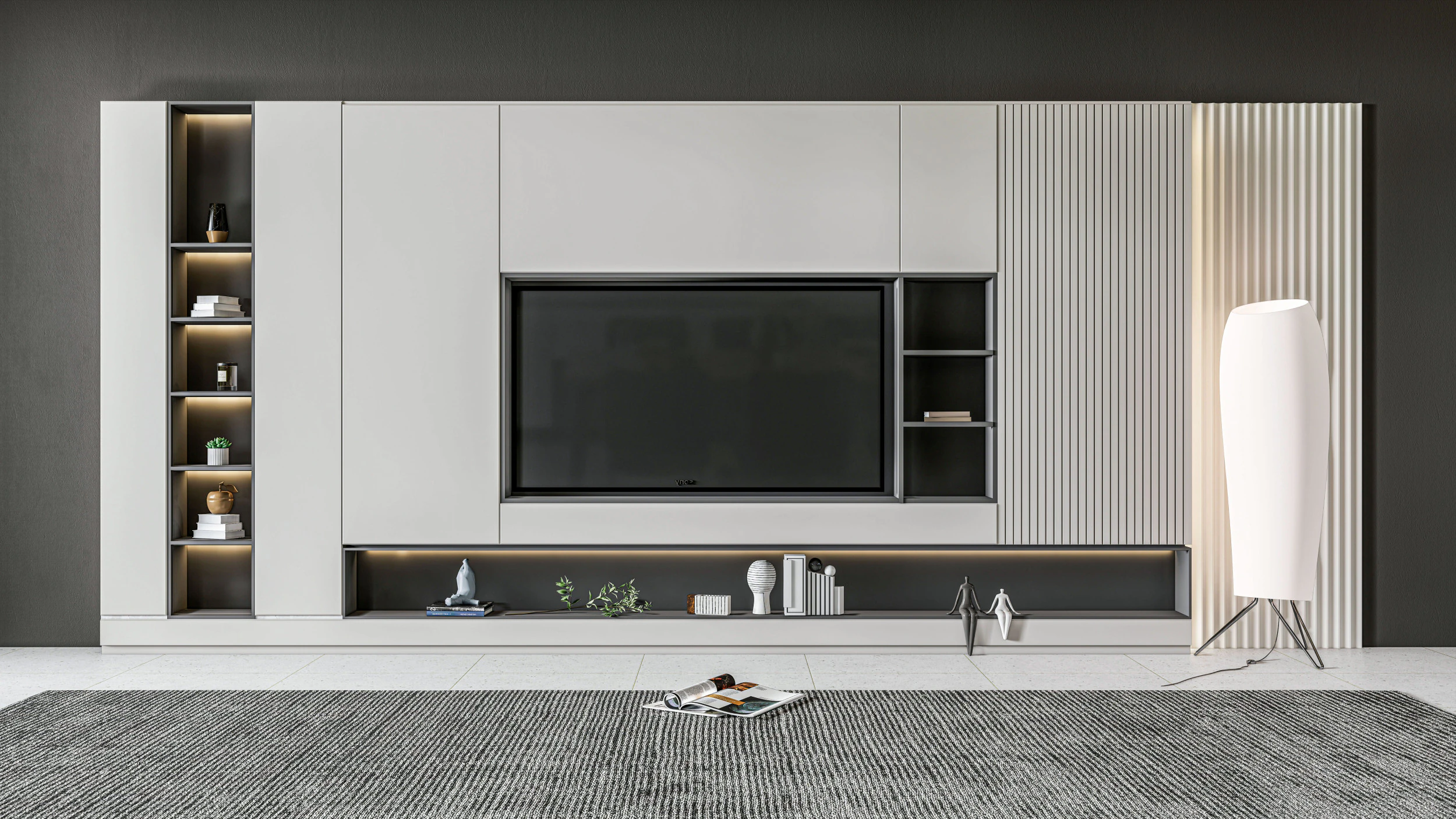TV wall 14 3D Model .c4d .max .obj .3ds .fbx .stl .blend 