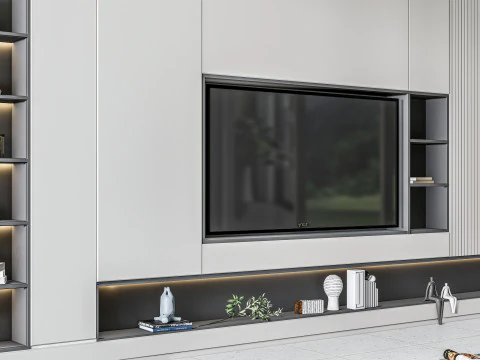 TV wall 14 3D Model
