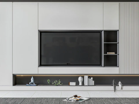 TV wall 14 3D Model
