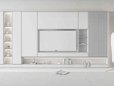 TV wall 14 3D Model