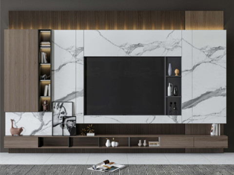 TV wall 16 Model 3D
