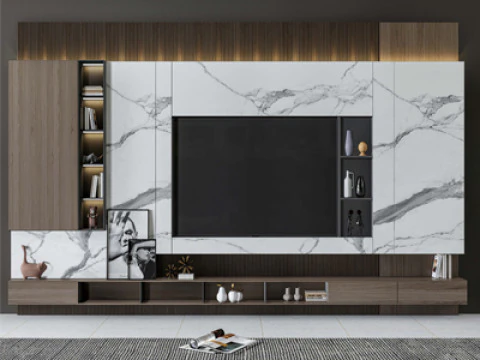 TV wall 16 3D Model