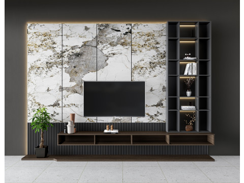 TV wall 17 3D-Modell