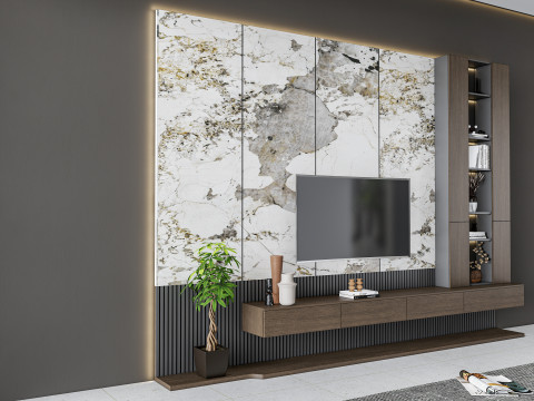 TV wall 17 3D-Modell