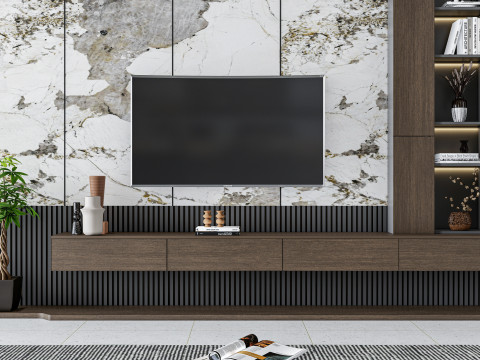 TV wall 17 3D-Modell