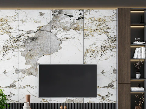 Ściana telewizyjna 17 Model 3D