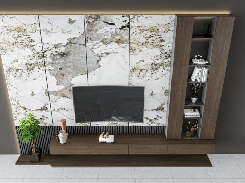 TV wall 17 3D-Modell