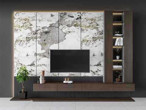 TV wall 17 3D-Modell