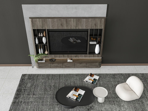 TV wall 24 3D Model