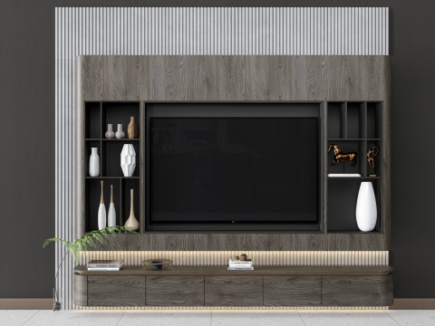 TV wall 24 3D Model