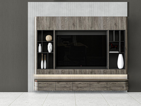TV wall 24 3D Model