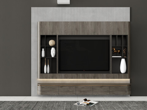 TV wall 24 3D Model
