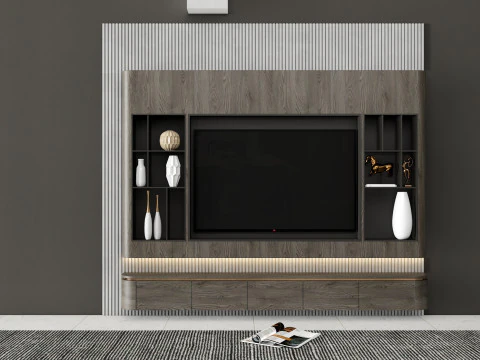 TV wall 24 3D Model
