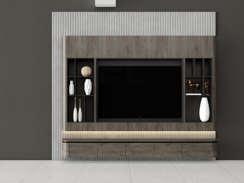 TV wall 24 3D Model