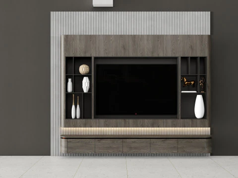 TV wall 24 3D Model