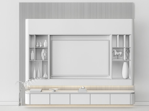 TV wall 24 3D Model