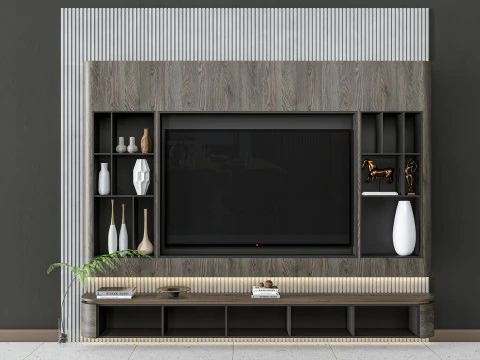 TV wall 24 3D Model