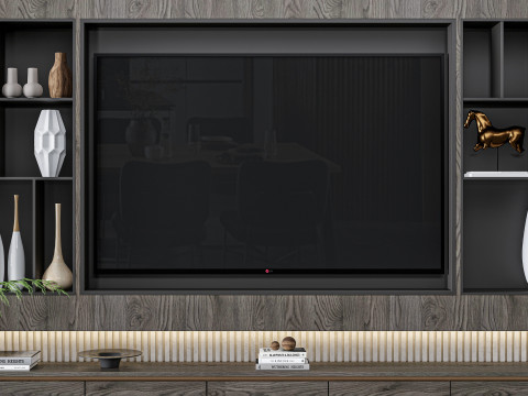 TV wall 24 3D Model