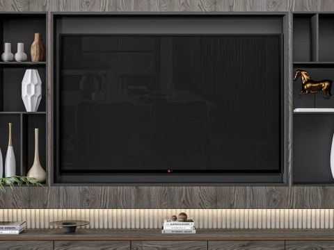 TV wall 24 3D Model