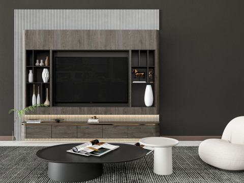 TV wall 24 3D Model