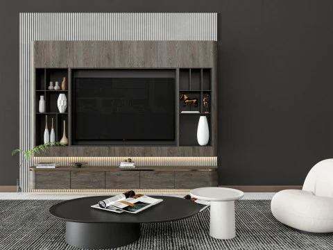 TV wall 24 3D Model