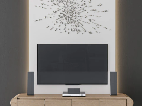 TV wall 25 3D Model