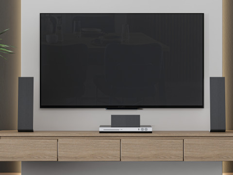 TV wall 25 3D-Modell
