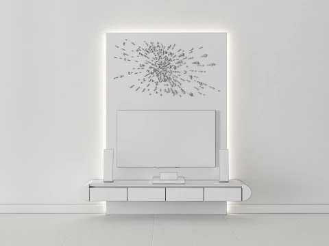 TV wall 25 3D Model