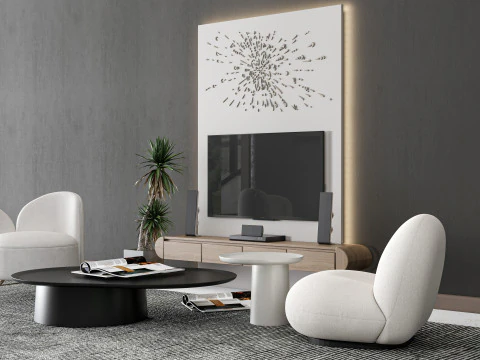 TV wall 25 3D Model