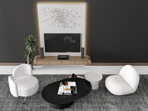 TV wall 25 3D-Modell