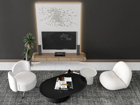 TV wall 25 3D Model