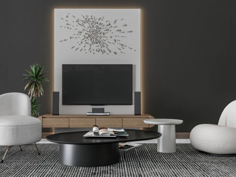 TV wall 25 3D Model