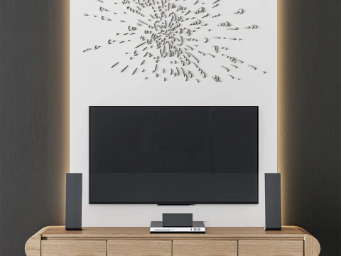 TV wall 25 3D Model