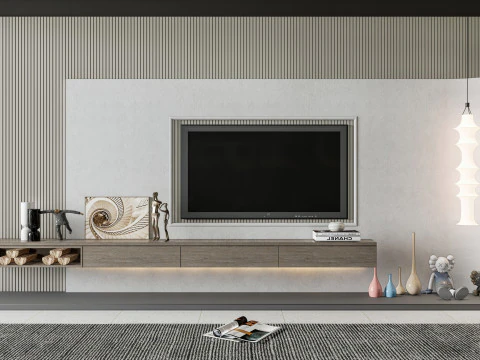 TV wall 27 3D Model