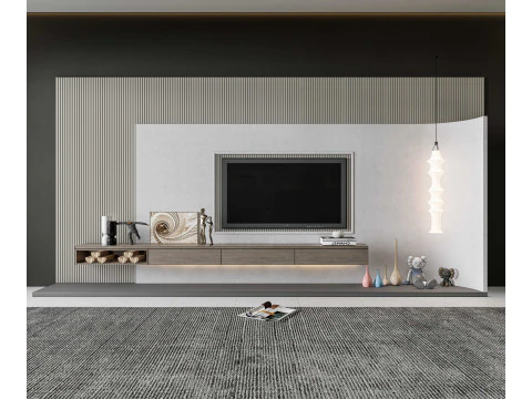 TV wall 27 3D Model