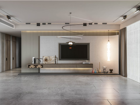 TV wall 27 3D Model