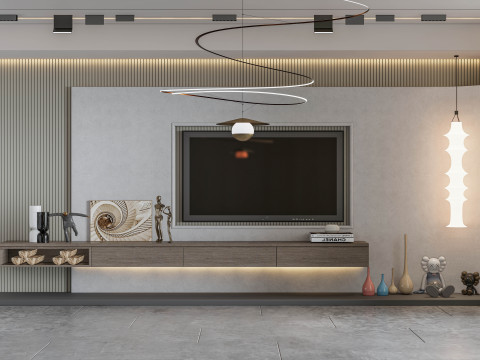 TV wall 27 3D Model