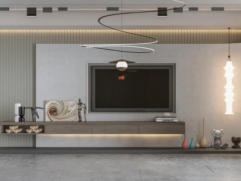 TV wall 27 3D Model