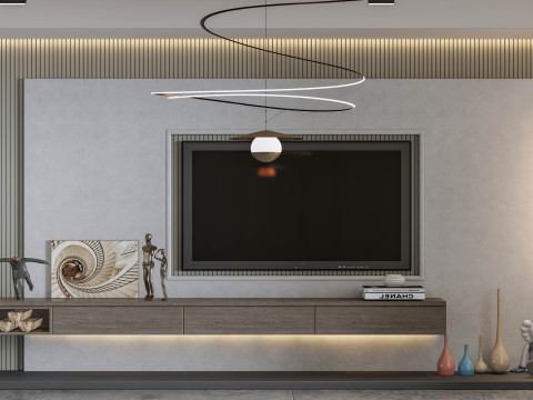 TV wall 27 3D Model