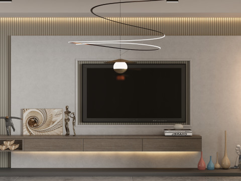 TV wall 27 3D Model