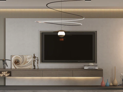 TV wall 27 3D Model
