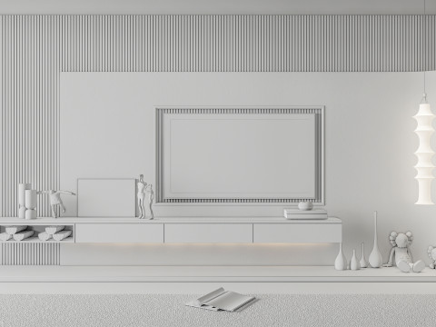 TV wall 27 3D Model