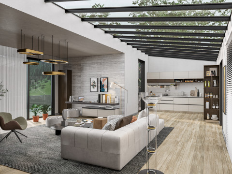 TV wall 31 3D Model