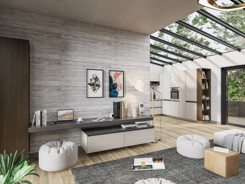 TV wall 31 3D Model