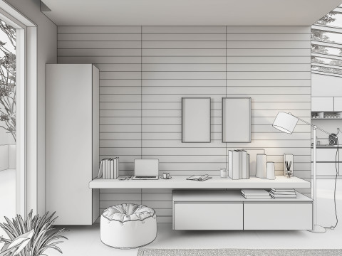 TV wall 31 3D Model