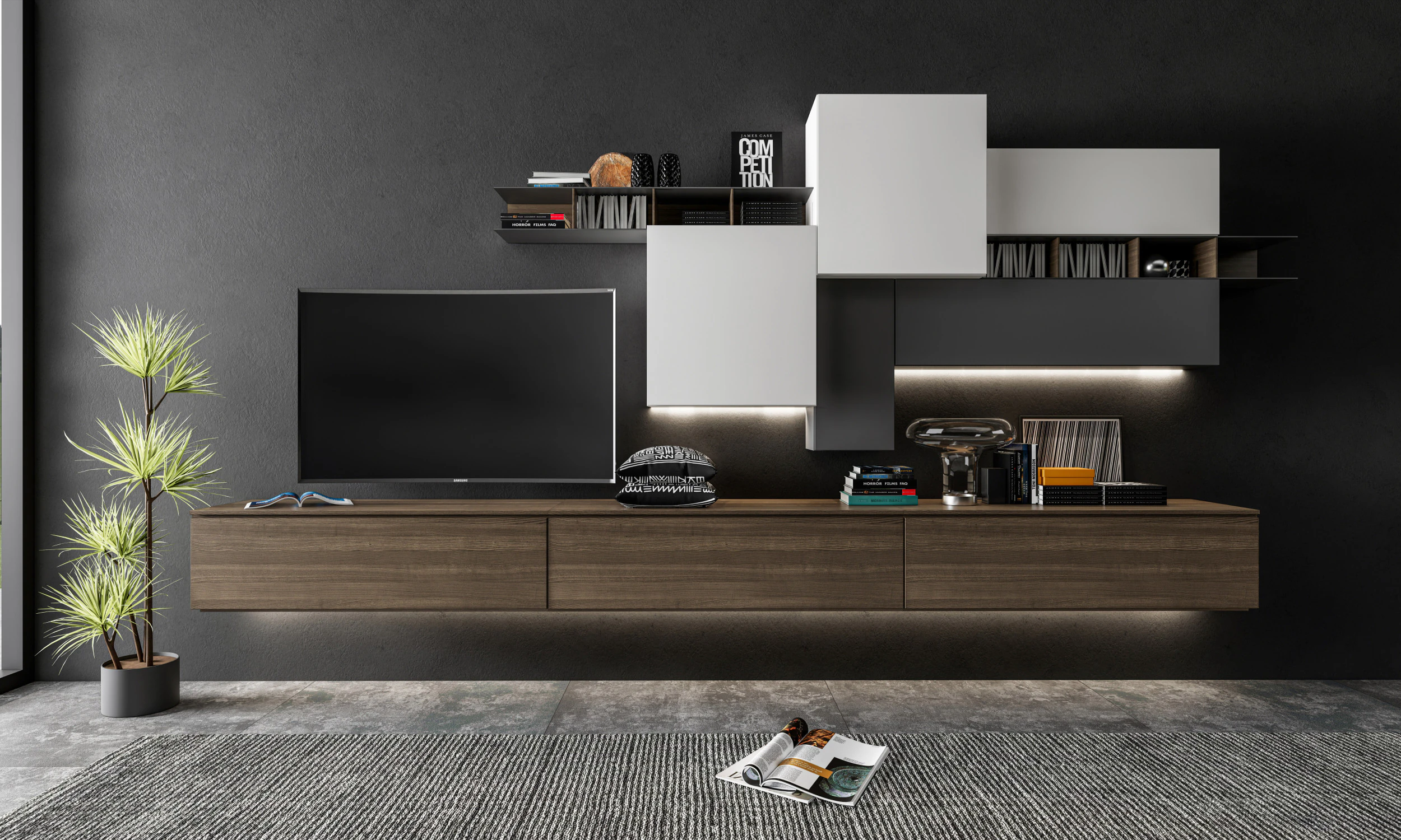 TV wall 32 3D Model .c4d .max .obj .3ds .fbx .stl .blend
