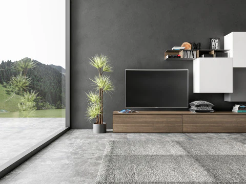 TV wall 32 3D Model